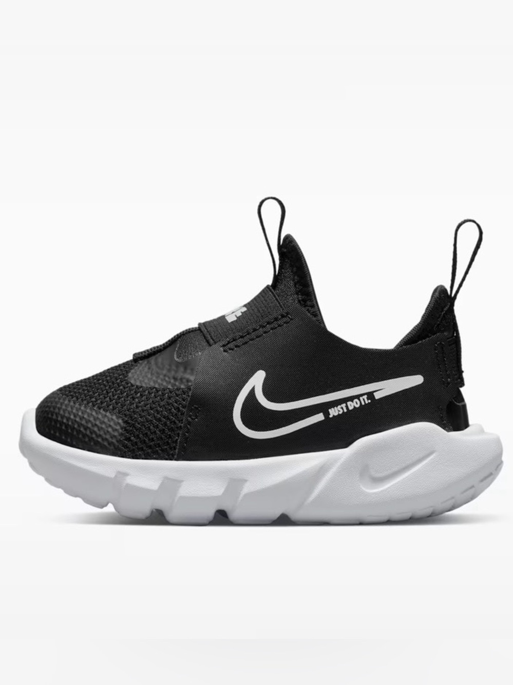 Nike Kids Black & White Slip-On Trainer with Swoosh